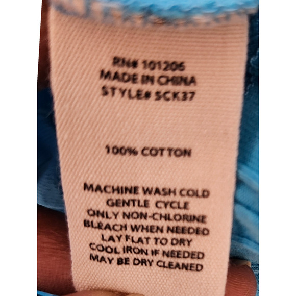 Soft Surroundings‎ Oversized Boho Blue 3/4 Roll Tab Sleeve Tunic Top Shirt Women - Picture 12 of 13